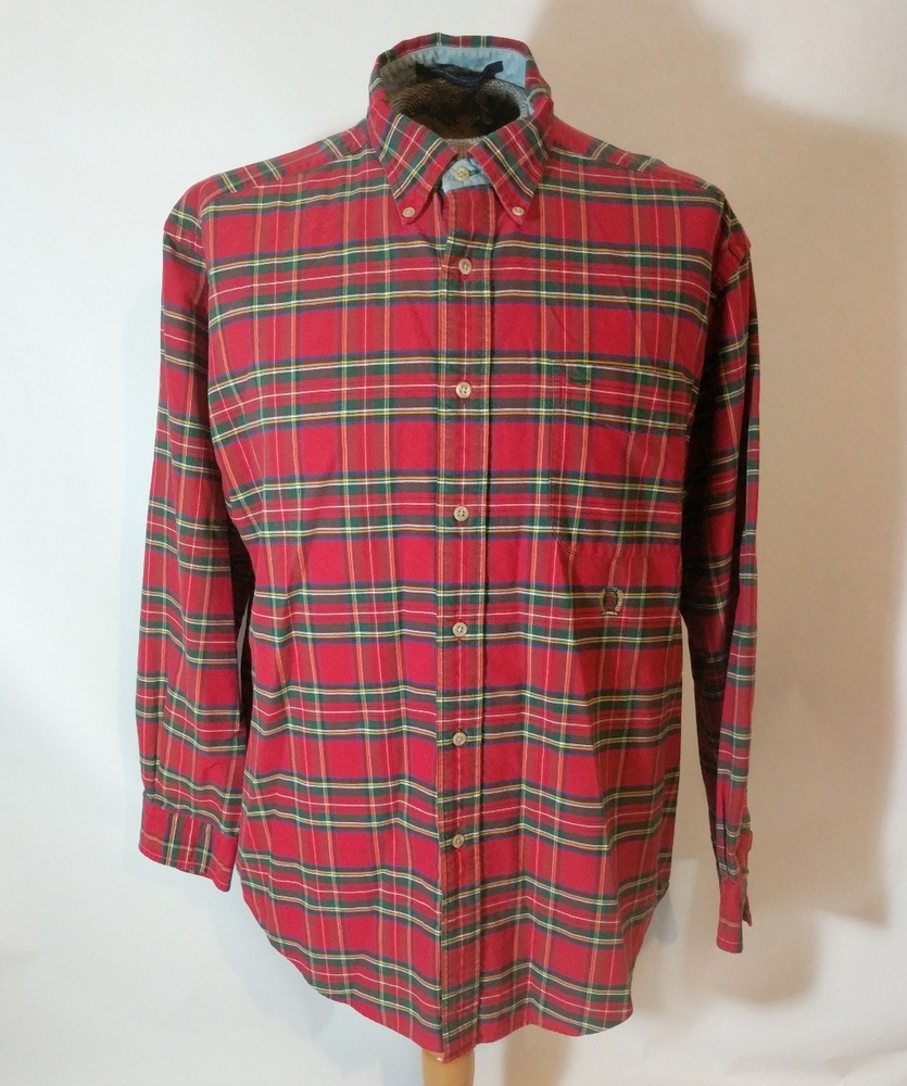 Tommy Hilfiger Plaid Long Sleeve Button Down Shirt